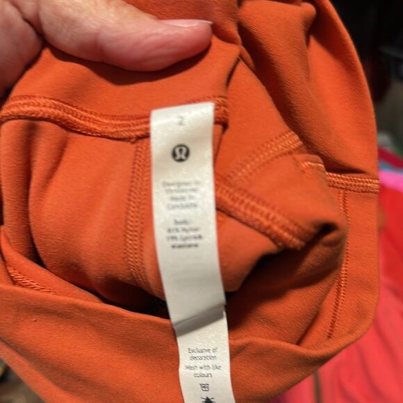lululemon athletica Burnt Orange  High Waist Leggings - Size 2 - Picture 5 of 5